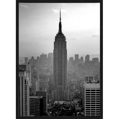 Topný obraz -New York Empire State Building černý rám