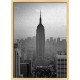 Topný obraz -New York Empire State Building fialový rám
