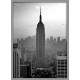 Topný obraz -New York Empire State Building šedý rám