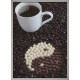 Topný obraz - Kávová zrna a Yin Yang