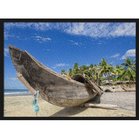 Topný obraz - Loď na pláži
