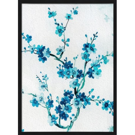 Topný obraz - Jarní modrá větvička