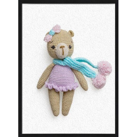 Topný obraz - Pletený medvídek