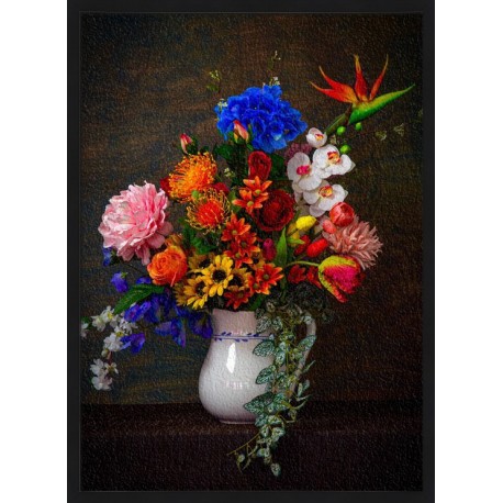 Topný obraz - Barevná kytice ve váze