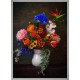 Topný obraz - Barevná kytice ve váze