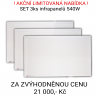 SET 3ks infrapanelů o výkonu 540W - 970 x 630 mm